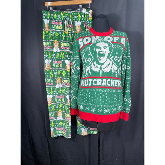 Buddy the Elf Ugly Christmas Sweater & Soft PJ Pants, Son of a Nutcracker - Picture 1 of 6